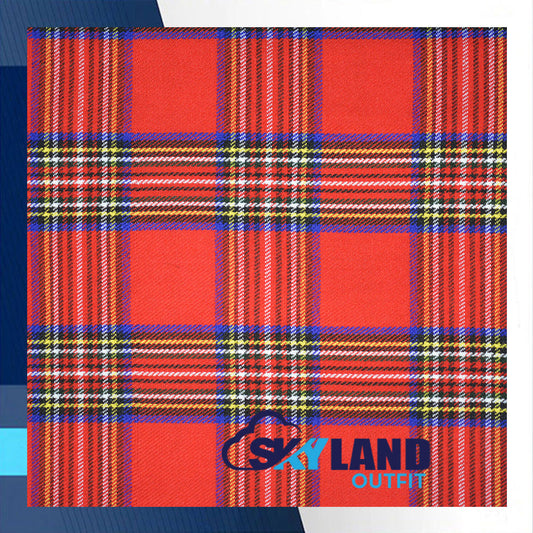 Royal Stewart Tartan Homespun Wool Blend Fabric By the Yard image 0