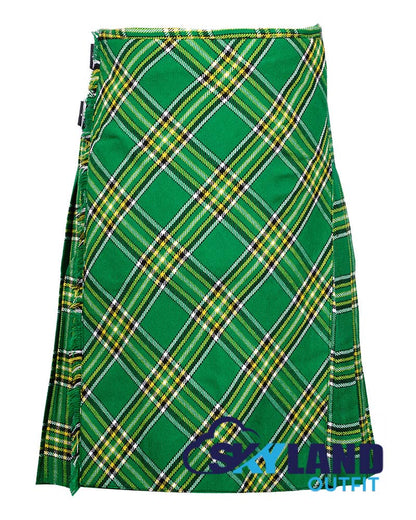 Irish Heritage Tartan Kilt Traditional 8-Yard Kilt with Bias Cut image 0