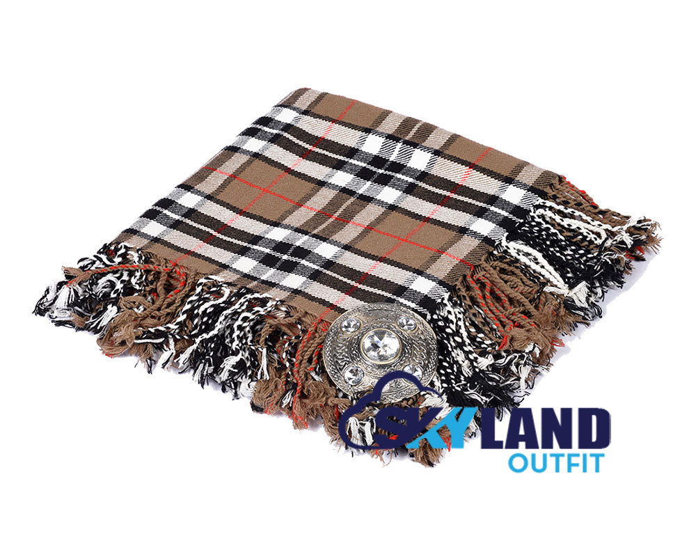 Campbell Thompson Tartan Kilt Fly Plaid with Free Brooch image 0