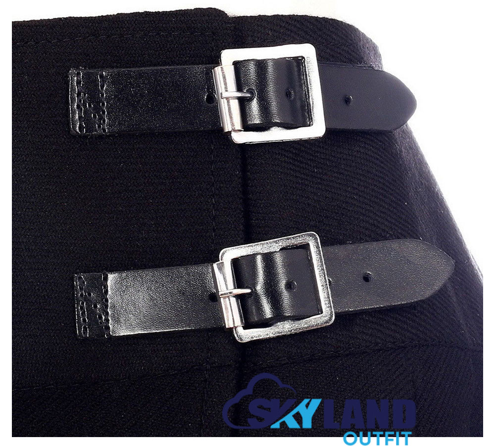 Solid Black Mini Billie Kilt Girls Modern Kilt Skirt image 2