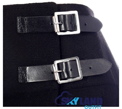 Solid Black Mini Billie Kilt Girls Modern Kilt Skirt image 2