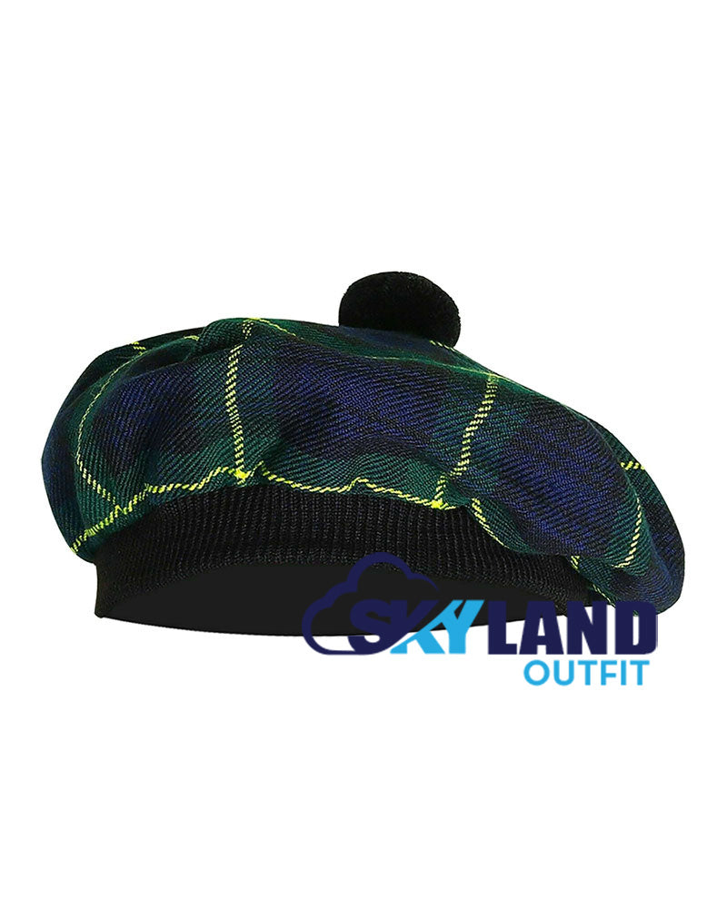 Gordon Tartan Tam o' Shanter Scottish Flat Bonnet image 2