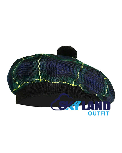 Gordon Tartan Tam o' Shanter Scottish Flat Bonnet image 2