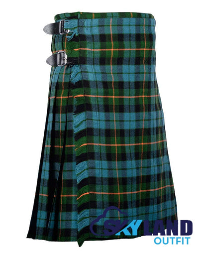 Gunn Ancient Tartan 8 Yard Kilt for Men Traditional Scottish Kilt image 1