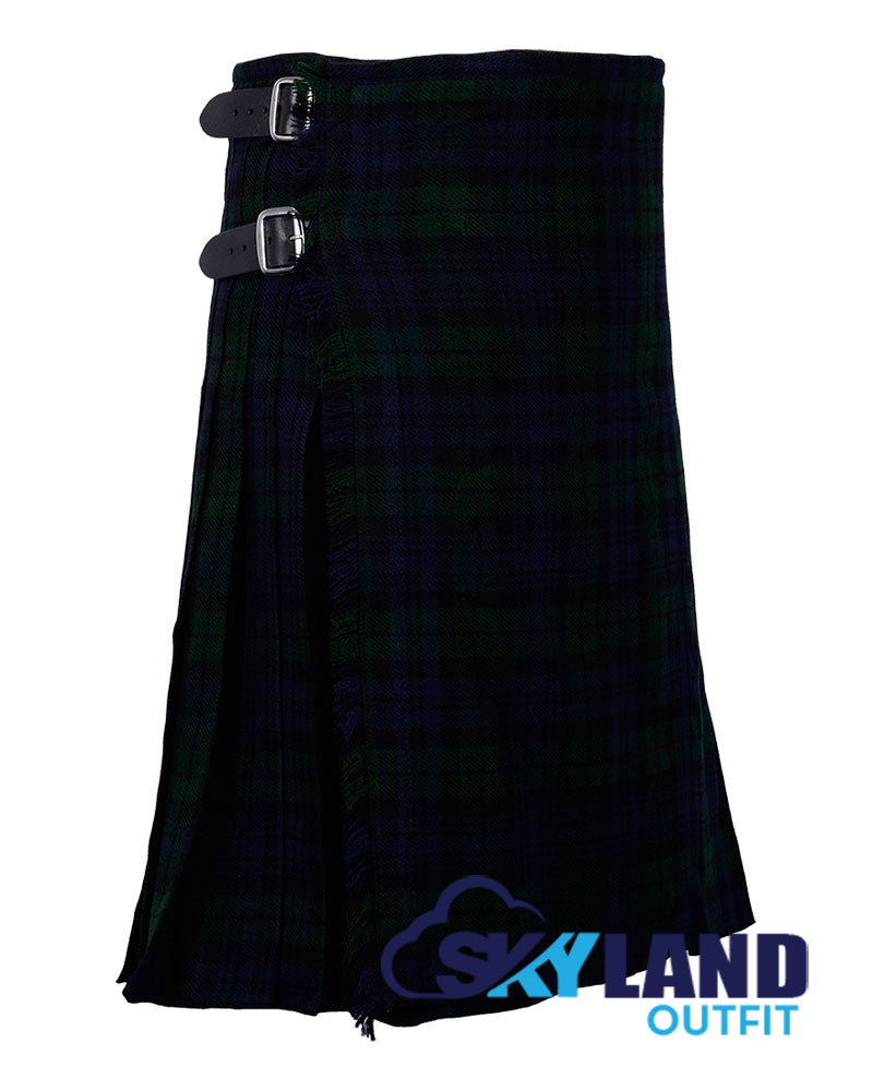 Black Watch 8 Yard Kilt for Men Traditional Scottish Tartan Kilt image 2