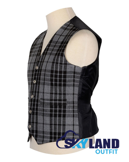 Grey Watch Tartan Waistcoat - Argyle Vest Made to Order image 1