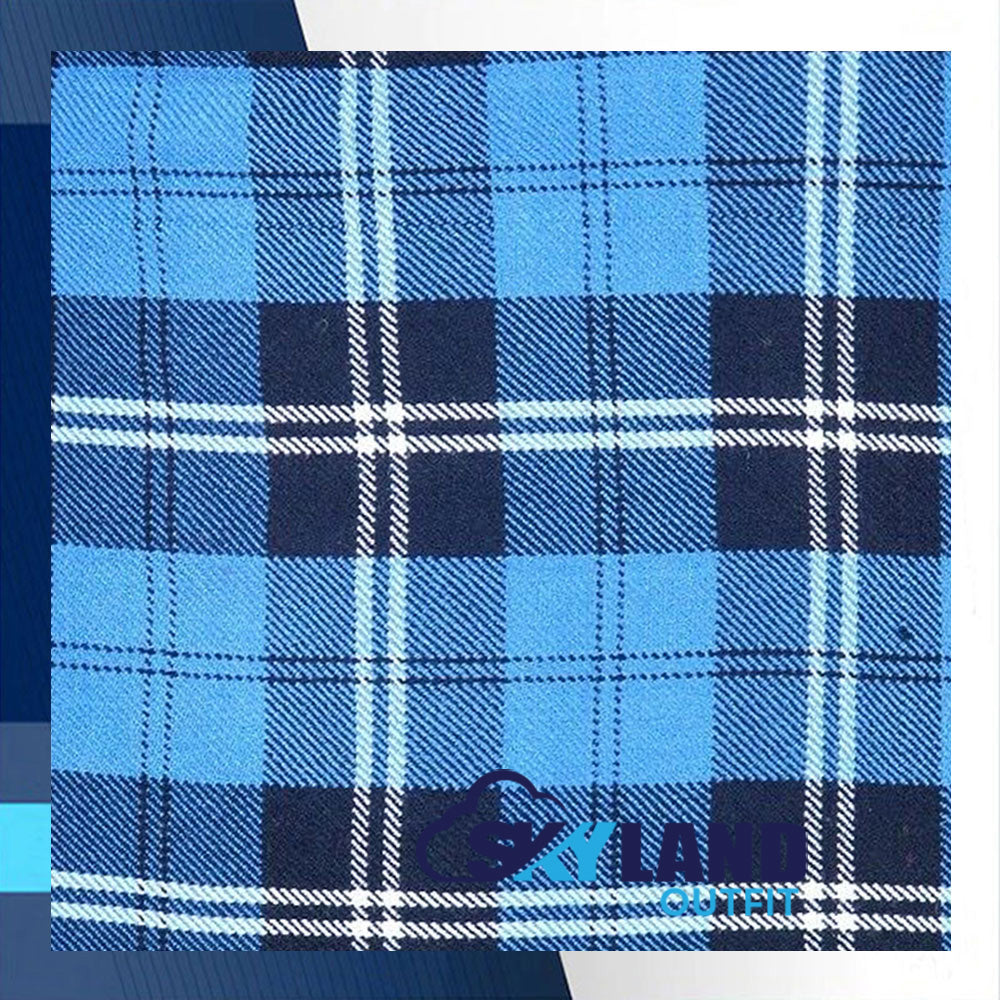Ramsey Blue Hunting Tartan Homespun Fabric By the Yard image 0