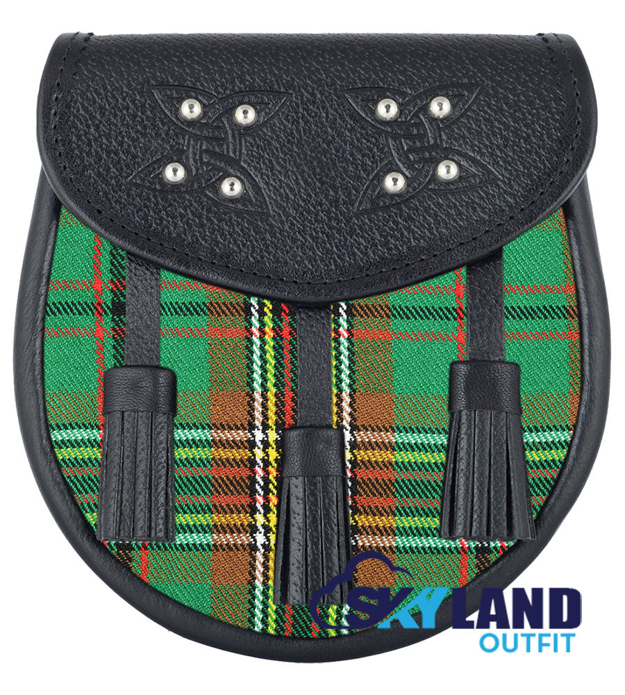 Tara Murphy Tartan Sporran Black Leather Scottish Sporran image 0