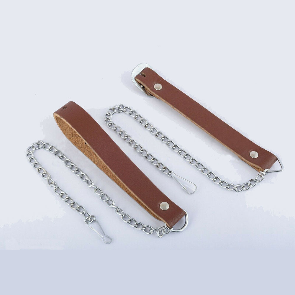 Blue Douglas Tartan Sporran Brown Leather Scottish Sporran image 4