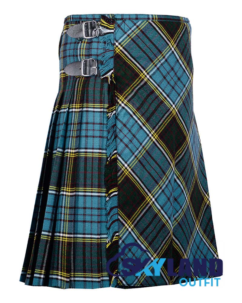 Anderson Tartan Kilt Traditional 8-Yard Scottish Kilt with Bias Cut image 1