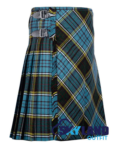 Anderson Tartan Kilt Traditional 8-Yard Scottish Kilt with Bias Cut image 1