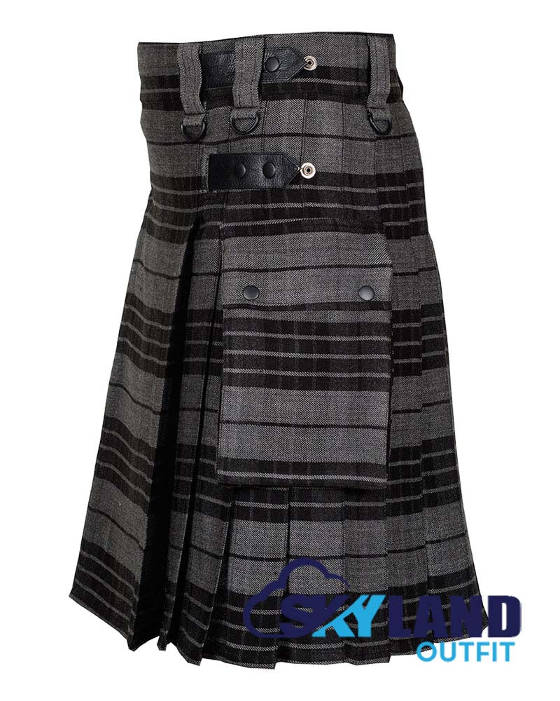Grey Watch Tartan Kilt Modern Utility Kilts image 2
