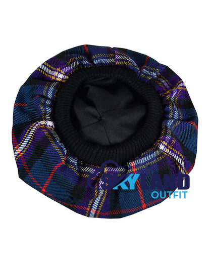 Masonic Tartan Tam o' Shanter Scottish Flat Bonnet image 3