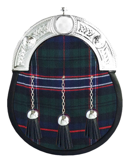 Scottish National Tartan Sporran Full Dress Leather Sporran image 0