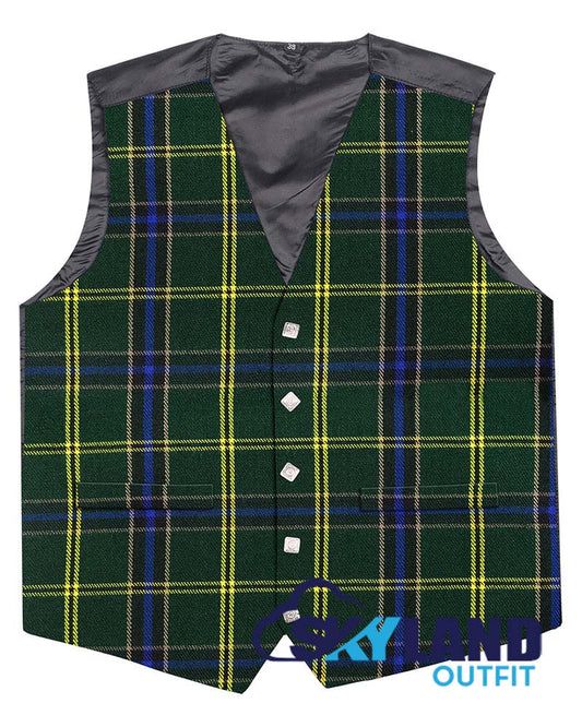 US Army Tartan Waistcoat - 5 Buttons Argyle Vest Made to Order image 0