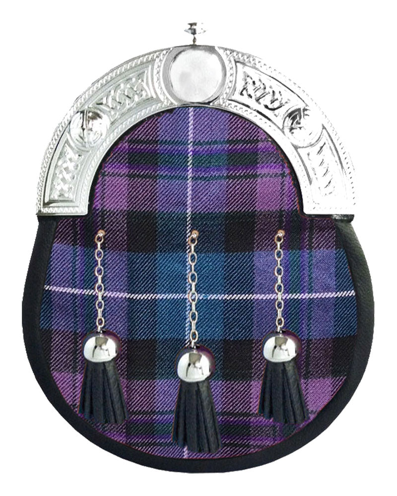 Pride of Scotland Tartan Sporran Full Dress Leather Sporran image 0