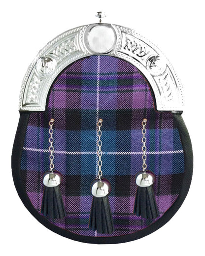 Pride of Scotland Tartan Sporran Full Dress Leather Sporran image 0