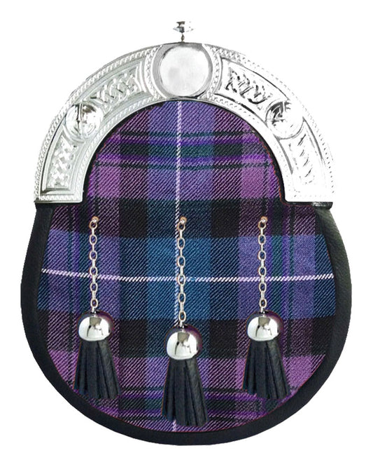 Pride of Scotland Tartan Sporran Full Dress Leather Sporran image 0