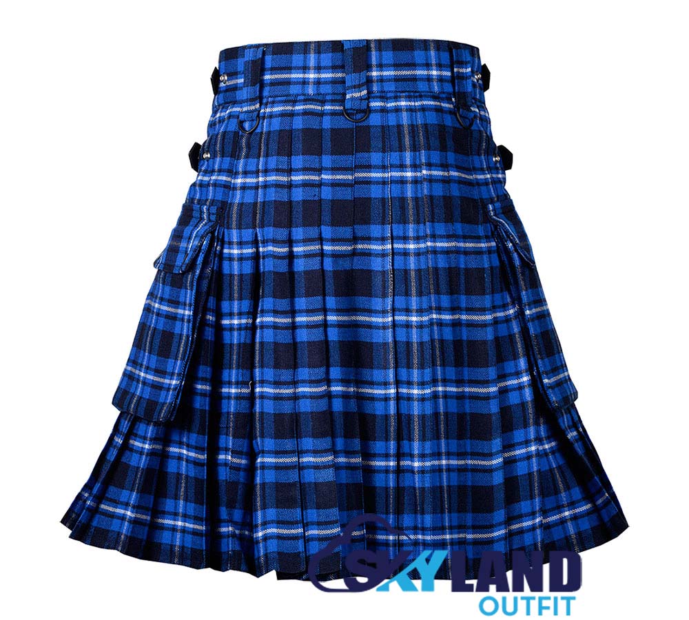 Ramsey Blue Tartan Kilt Modern Utility Kilts image 2