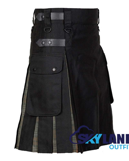 Black Watch Hybrid Utility Kilt – Black Cotton Tartan image 1