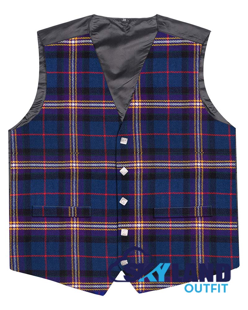 Masonic Tartan Waistcoat - 5 Buttons Argyle Vest Made to Order image 0