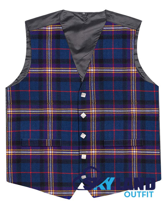 Masonic Tartan Waistcoat - 5 Buttons Argyle Vest Made to Order image 0
