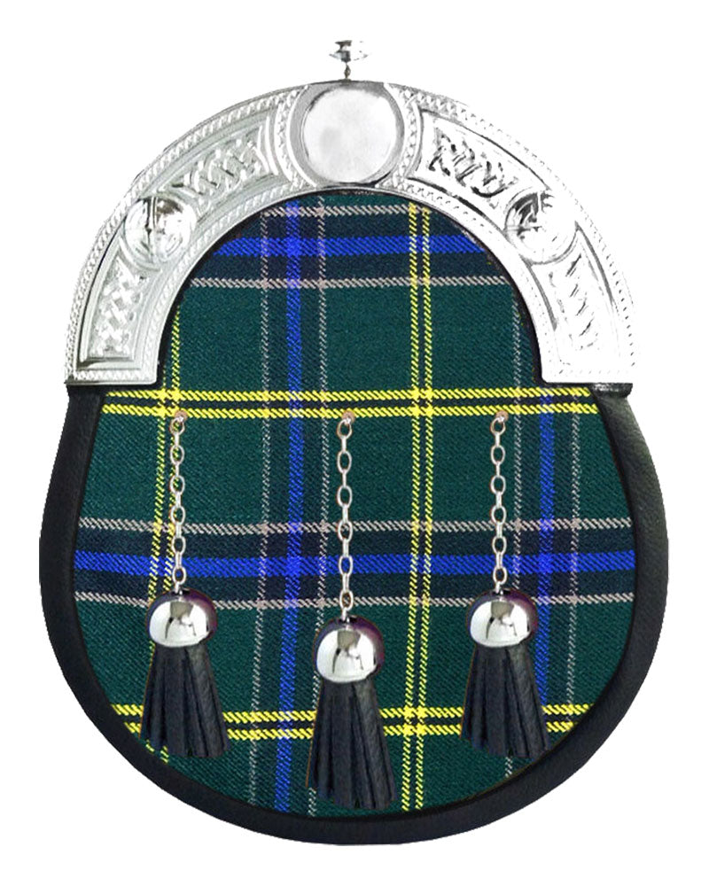 US Army Tartan Sporran Military Full Dress Leather Sporran image 0