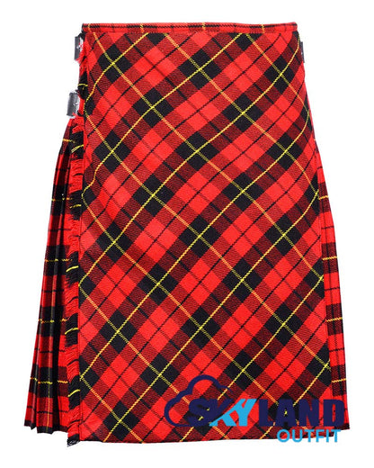 Wallace Tartan Kilt Traditional 8-Yard Scottish Kilt with Bias Cut image 0