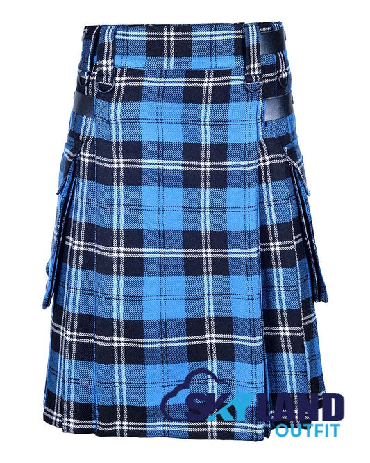 Ramsey Blue Hunting Tartan Kilt Modern Utility Kilts image 0