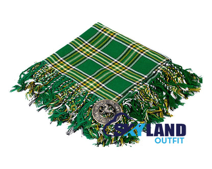 Irish Heritage Tartan Kilt Fly Plaid with Free Brooch image 0