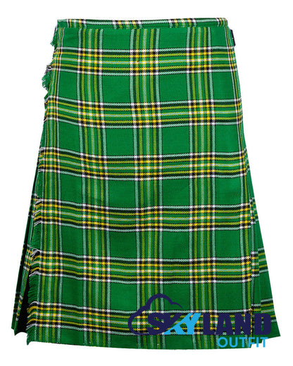 Irish Heritage Tartan 8 Yard Kilt for Men Traditional Scottish Kilt image 0
