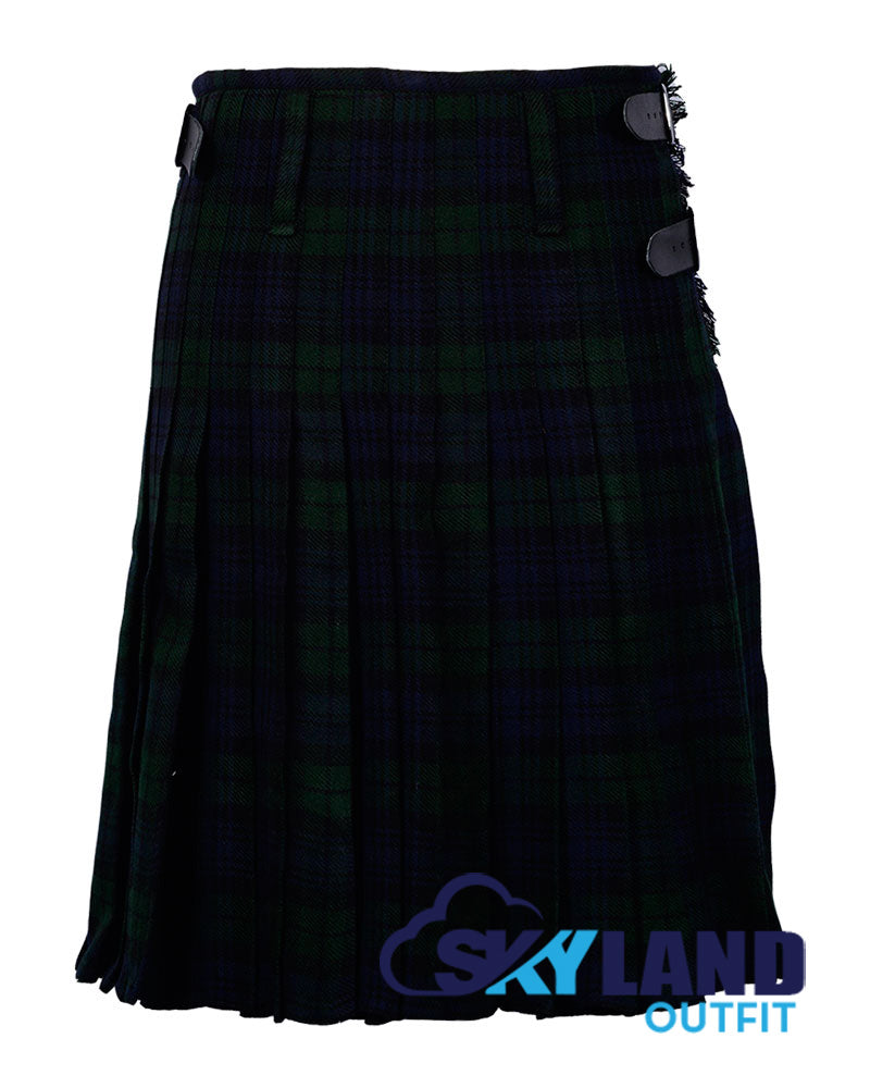 Black Watch 8 Yard Kilt for Men Traditional Scottish Tartan Kilt image 3
