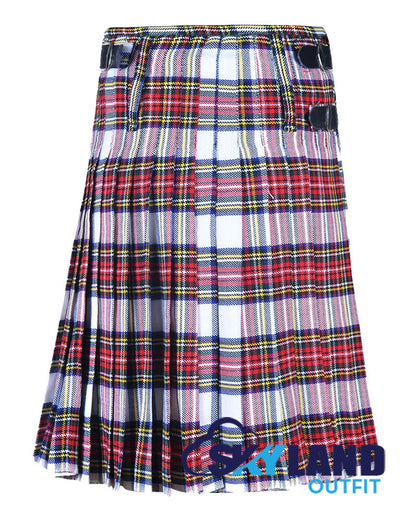 Dress Stewart Tartan 8 Yard Kilt for Men Traditional Scottish Kilt image 2
