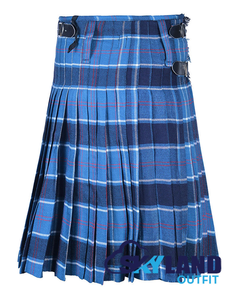 US Navy Tartan 8 Yard Kilt for Men Traditional Scottish Kilt image 3