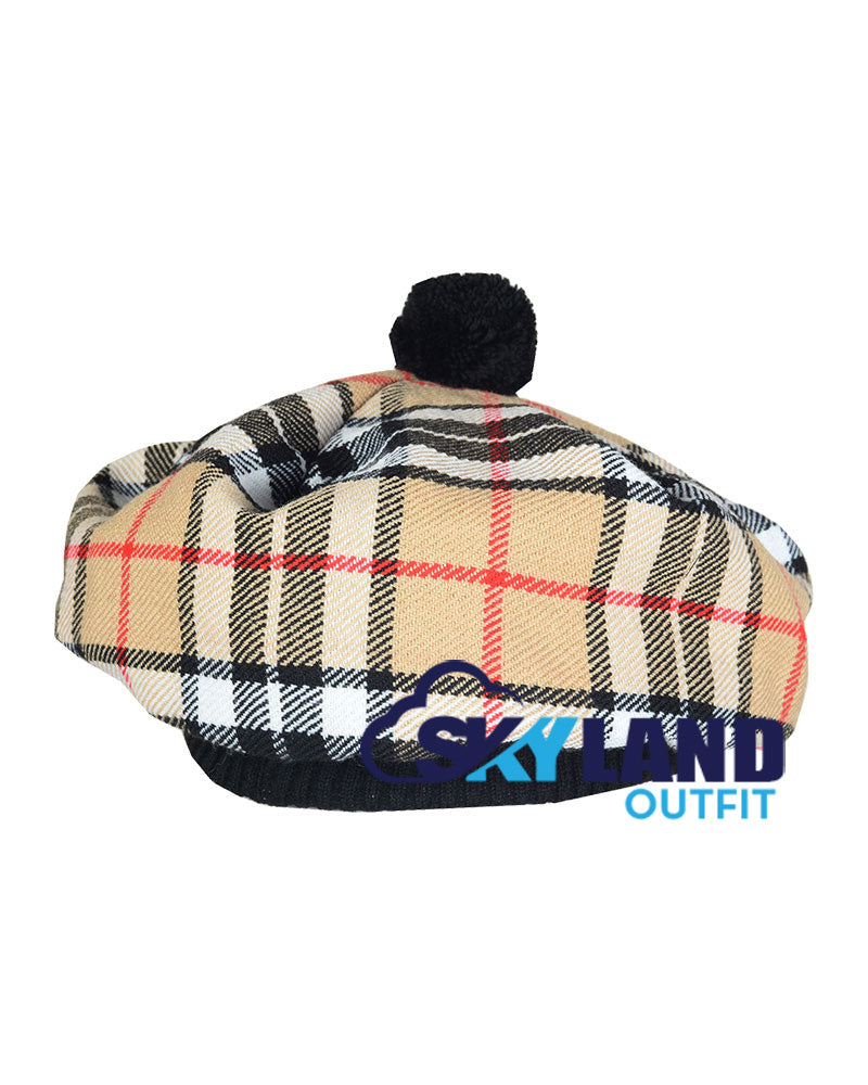 Campbell Thompson Tartan Tam o' Shanter Scottish Flat Bonnet image 0