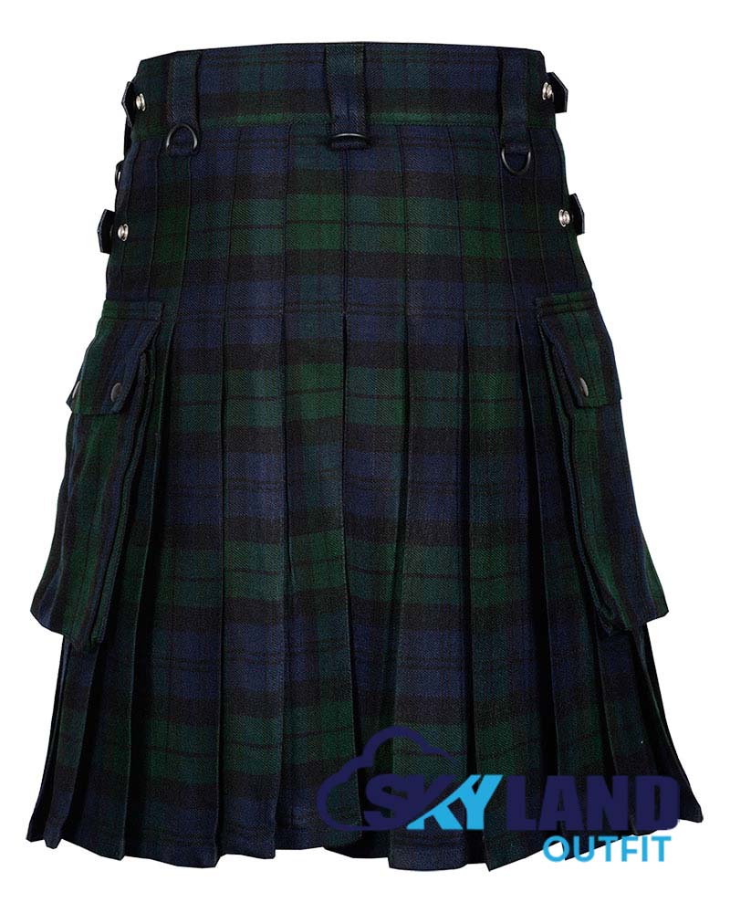 Black Watch Tartan Kilt Modern Utility Kilts image 3