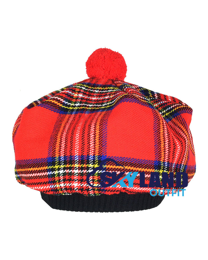 Royal Stewart Tartan Tam o' Shanter Scottish Flat Bonnet image 0