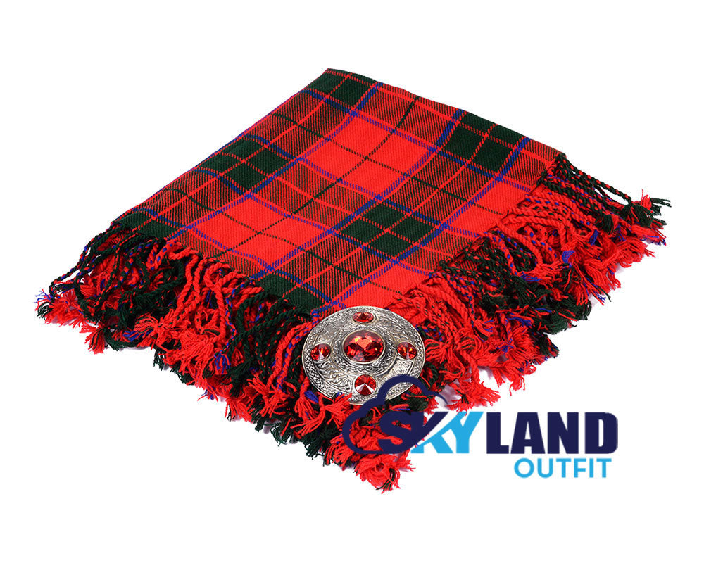 Scottish Rose Tartan Kilt Fly Plaid with Free Brooch image 0