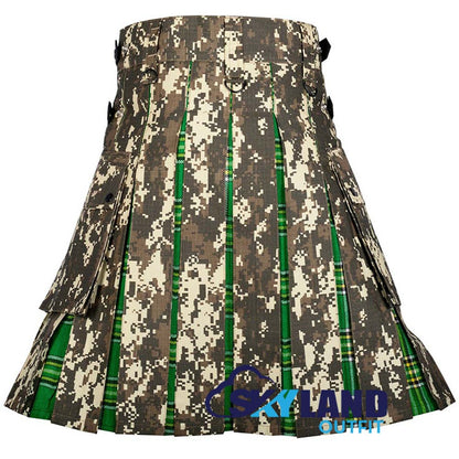 Hybrid Utility Kilts – Digital Camouflage & Irish Tartan Kilt image 3