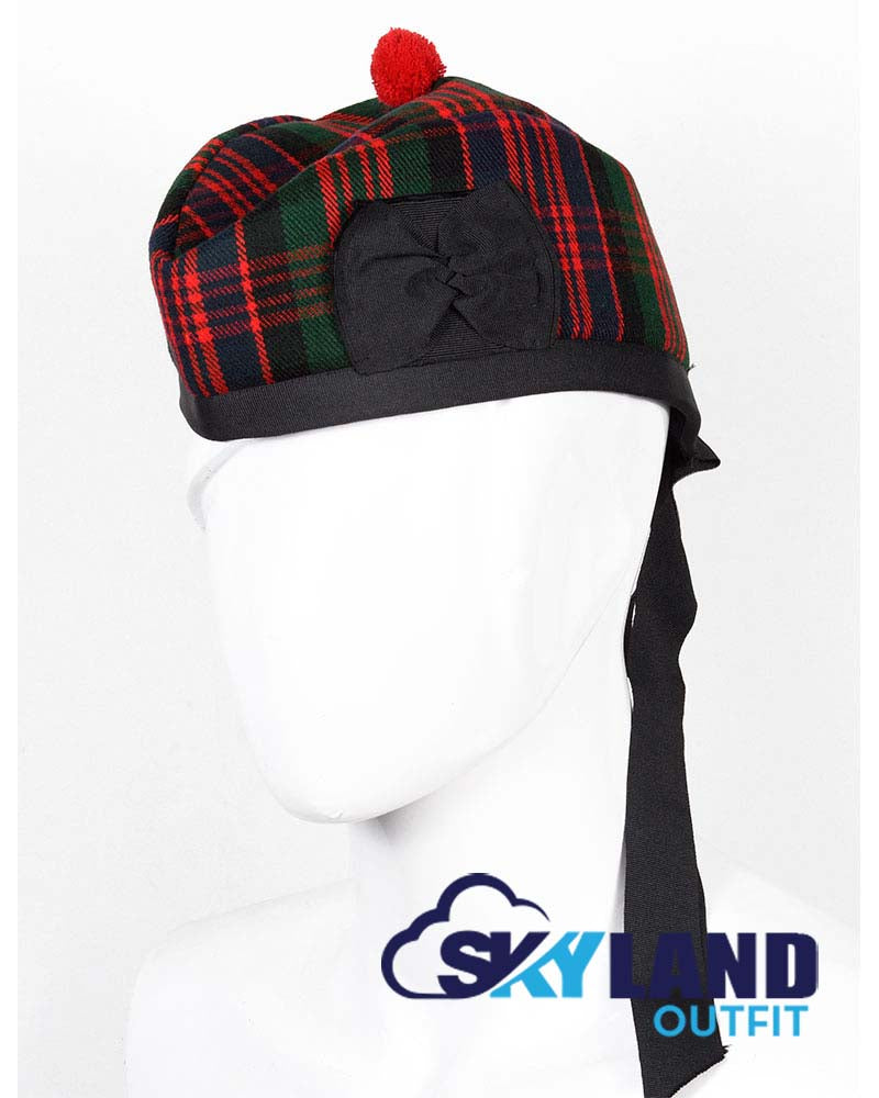 MacDonald Tartan Glengarry Hat Traditional Scottish Cap image 0