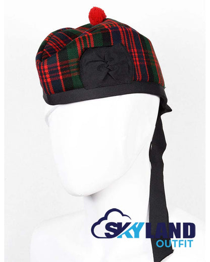 MacDonald Tartan Glengarry Hat Traditional Scottish Cap image 0