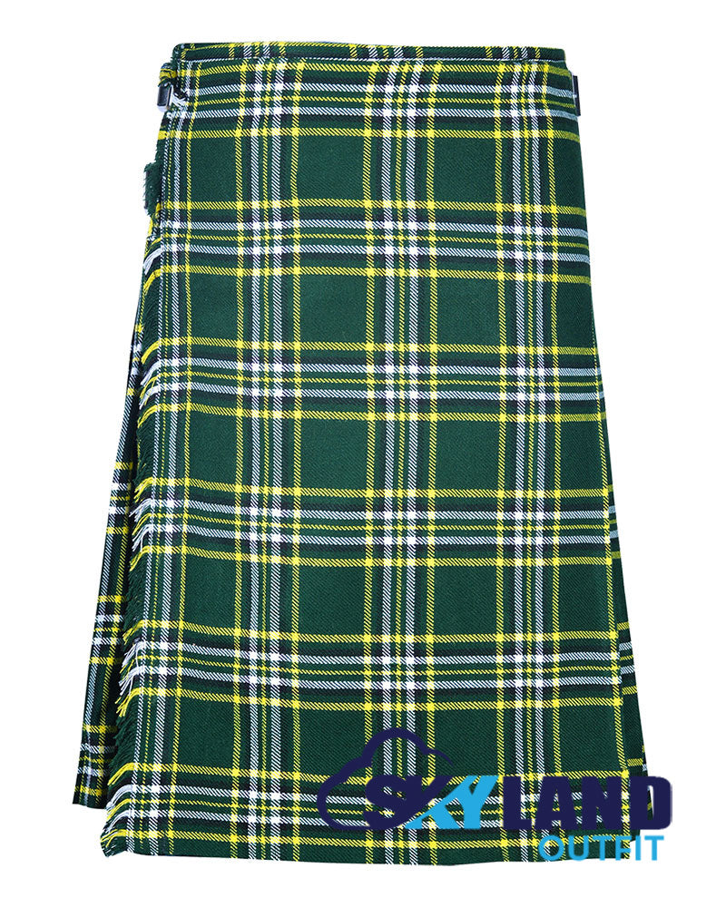 St. Patrick Tartan 8 Yard Kilt for Men Traditional Scottish Kilt image 0