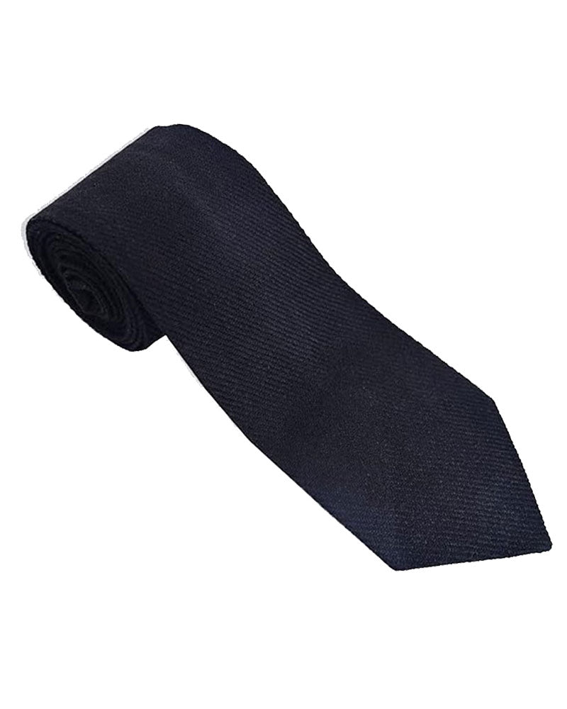 Solid Black Tartan NeckTie Scottish Clan NeckTies image 0