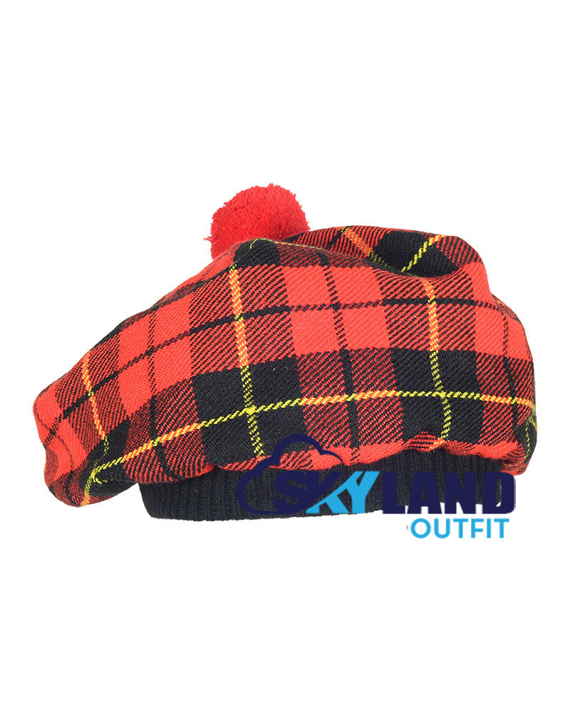 Wallace Tartan Tam o' Shanter Scottish Flat Bonnet image 1
