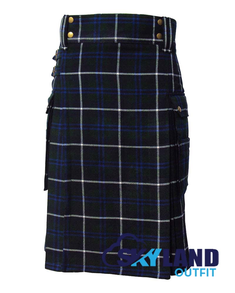 Douglas Blue Tartan Kilt Modern Utility Kilts image 0