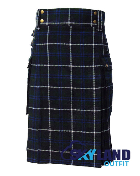 Douglas Blue Tartan Kilt Modern Utility Kilts image 0