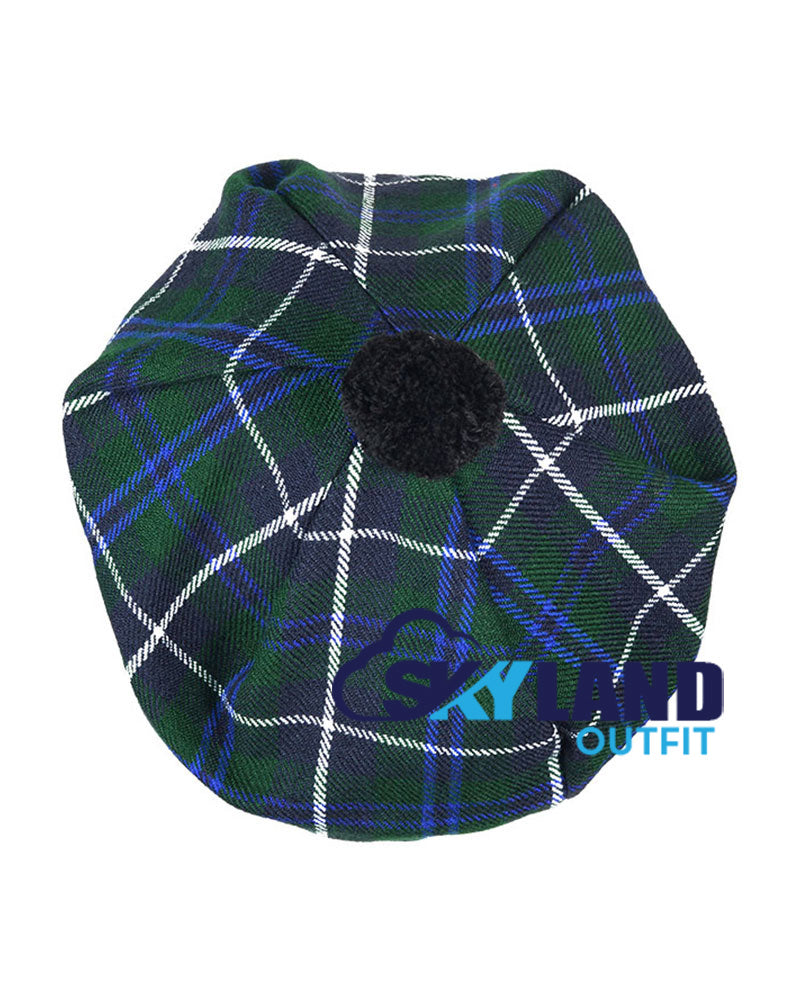Blue Douglas Tartan Tam o' Shanter Traditional Scottish Bonnet image 3
