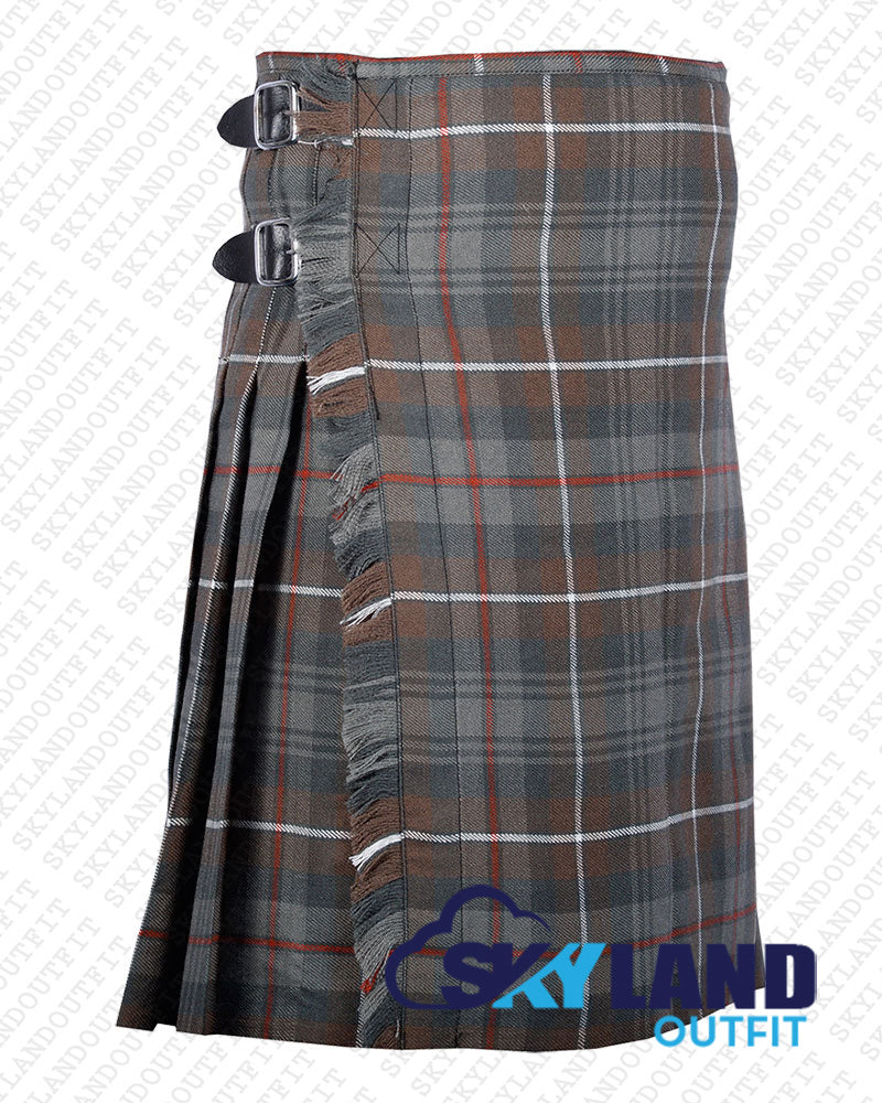 Mackenzie Weathered Tartan 8 Yard Kilt Traditional Scottish Kilt image 1