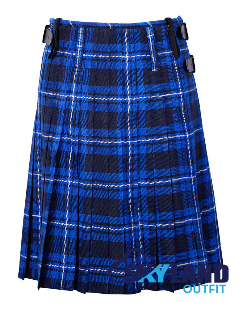 Ramsey Blue Tartan 8 Yard Kilt for Men Traditional Scottish Kilt image 3