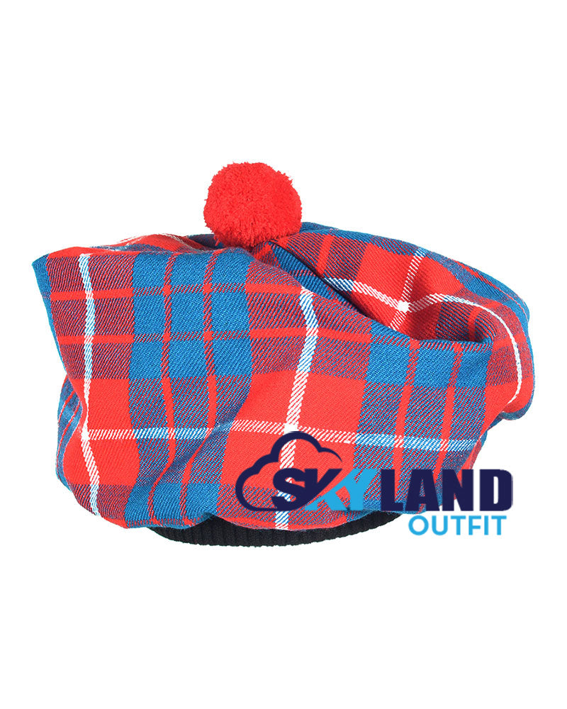 Hamilton Red Tartan Tam o' Shanter Scottish Flat Bonnet image 1